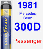 Passenger Wiper Blade for 1981 Mercedes-Benz 300D - Assurance