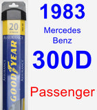 Passenger Wiper Blade for 1983 Mercedes-Benz 300D - Assurance