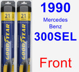 Front Wiper Blade Pack for 1990 Mercedes-Benz 300SEL - Assurance