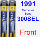 Front Wiper Blade Pack for 1991 Mercedes-Benz 300SEL - Assurance