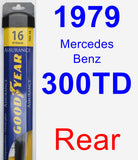 Rear Wiper Blade for 1979 Mercedes-Benz 300TD - Assurance