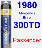 Passenger Wiper Blade for 1980 Mercedes-Benz 300TD - Assurance