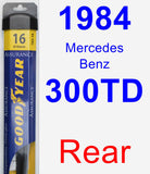 Rear Wiper Blade for 1984 Mercedes-Benz 300TD - Assurance