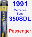 Passenger Wiper Blade for 1991 Mercedes-Benz 350SDL - Assurance