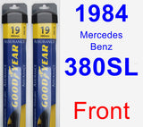 Front Wiper Blade Pack for 1984 Mercedes-Benz 380SL - Assurance