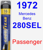 Passenger Wiper Blade for 1972 Mercedes-Benz 280SEL - Assurance