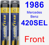 Front Wiper Blade Pack for 1986 Mercedes-Benz 420SEL - Assurance