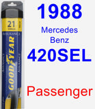 Passenger Wiper Blade for 1988 Mercedes-Benz 420SEL - Assurance