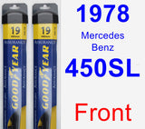 Front Wiper Blade Pack for 1978 Mercedes-Benz 450SL - Assurance