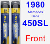 Front Wiper Blade Pack for 1980 Mercedes-Benz 450SL - Assurance