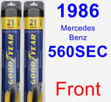 Front Wiper Blade Pack for 1986 Mercedes-Benz 560SEC - Assurance