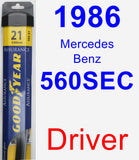 Driver Wiper Blade for 1986 Mercedes-Benz 560SEC - Assurance