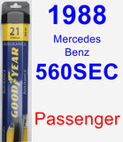 Passenger Wiper Blade for 1988 Mercedes-Benz 560SEC - Assurance