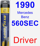 Driver Wiper Blade for 1990 Mercedes-Benz 560SEC - Assurance