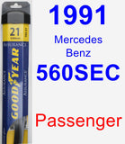 Passenger Wiper Blade for 1991 Mercedes-Benz 560SEC - Assurance