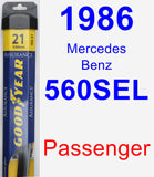 Passenger Wiper Blade for 1986 Mercedes-Benz 560SEL - Assurance