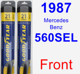 Front Wiper Blade Pack for 1987 Mercedes-Benz 560SEL - Assurance