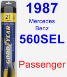 Passenger Wiper Blade for 1987 Mercedes-Benz 560SEL - Assurance