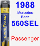 Passenger Wiper Blade for 1988 Mercedes-Benz 560SEL - Assurance