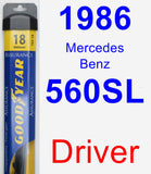 Driver Wiper Blade for 1986 Mercedes-Benz 560SL - Assurance