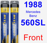 Front Wiper Blade Pack for 1988 Mercedes-Benz 560SL - Assurance