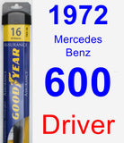 Driver Wiper Blade for 1972 Mercedes-Benz 600 - Assurance