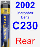 Rear Wiper Blade for 2002 Mercedes-Benz C230 - Assurance