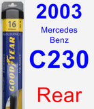 Rear Wiper Blade for 2003 Mercedes-Benz C230 - Assurance