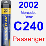 Passenger Wiper Blade for 2002 Mercedes-Benz C240 - Assurance