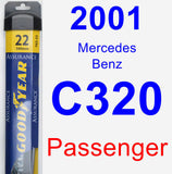 Passenger Wiper Blade for 2001 Mercedes-Benz C320 - Assurance