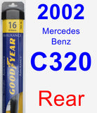 Rear Wiper Blade for 2002 Mercedes-Benz C320 - Assurance