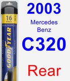 Rear Wiper Blade for 2003 Mercedes-Benz C320 - Assurance