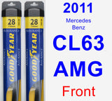 Front Wiper Blade Pack for 2011 Mercedes-Benz CL63 AMG - Assurance