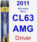 Driver Wiper Blade for 2011 Mercedes-Benz CL63 AMG - Assurance