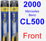 Front Wiper Blade Pack for 2000 Mercedes-Benz CL500 - Assurance