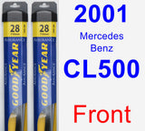 Front Wiper Blade Pack for 2001 Mercedes-Benz CL500 - Assurance