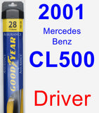 Driver Wiper Blade for 2001 Mercedes-Benz CL500 - Assurance