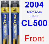 Front Wiper Blade Pack for 2004 Mercedes-Benz CL500 - Assurance