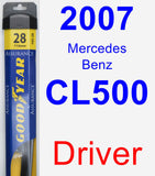Driver Wiper Blade for 2007 Mercedes-Benz CL500 - Assurance
