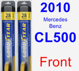 Front Wiper Blade Pack for 2010 Mercedes-Benz CL500 - Assurance