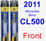 Front Wiper Blade Pack for 2011 Mercedes-Benz CL500 - Assurance