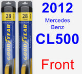 Front Wiper Blade Pack for 2012 Mercedes-Benz CL500 - Assurance