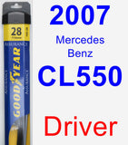 Driver Wiper Blade for 2007 Mercedes-Benz CL550 - Assurance