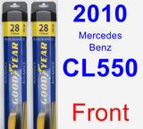Front Wiper Blade Pack for 2010 Mercedes-Benz CL550 - Assurance