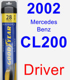 Driver Wiper Blade for 2002 Mercedes-Benz CL200 - Assurance