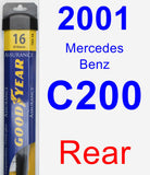 Rear Wiper Blade for 2001 Mercedes-Benz C200 - Assurance