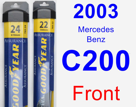 Front Wiper Blade Pack for 2003 Mercedes-Benz C200 - Assurance