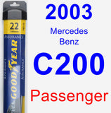 Passenger Wiper Blade for 2003 Mercedes-Benz C200 - Assurance