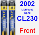 Front Wiper Blade Pack for 2002 Mercedes-Benz CL230 - Assurance