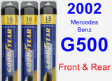 Front & Rear Wiper Blade Pack for 2002 Mercedes-Benz G500 - Assurance